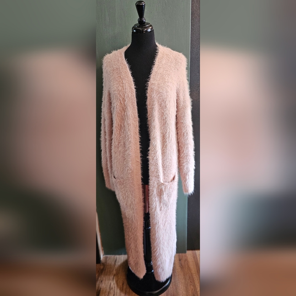 Ruby Moon Soft Pink Fuzzy Cardigan